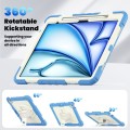 Niebieskie Pancerne Etui z Uchwytem i Paskiem do iPad Air 13 2025/2024