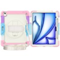 Różowe Pancerne Etui z Uchwytem i Paskiem do iPad Air 13 2024