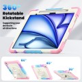 Różowe Pancerne Etui z Uchwytem i Paskiem do iPad Air 13 2024