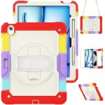 Czerwone Pancerne Etui z Uchwytem i Paskiem do iPad Air 13 2025/2024