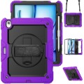 Fioletowe Pancerne Etui z Uchwytem i Paskiem do iPad Air 13 2024