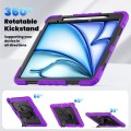Fioletowe Pancerne Etui z Uchwytem i Paskiem do iPad Air 13 2024