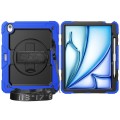 Czarno-niebieskie Pancerne Etui z Uchwytem i Paskiem do iPad Air 13 2024