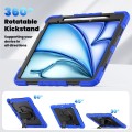 Czarno-niebieskie Pancerne Etui z Uchwytem i Paskiem do iPad Air 13 2024