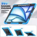 Niebiesko-czarne Pancerne Etui z Uchwytem i Paskiem do iPad Air 13 2025/2024