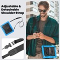 Niebiesko-czarne Pancerne Etui z Uchwytem i Paskiem do iPad Air 13 2025/2024