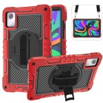 Shockproof Pancerne Mocne Etui z Uchwytem do Lenovo Tab M11 czerwono-czarne
