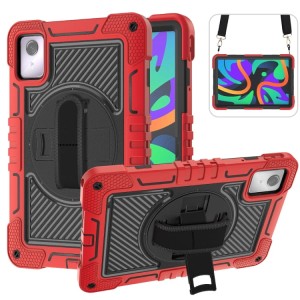 Shockproof Pancerne Mocne Etui z Uchwytem do Lenovo Tab M11 czerwono-czarne