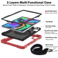 Shockproof Pancerne Mocne Etui z Uchwytem do Lenovo Tab M11 czerwono-czarne
