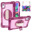 Shockproof Pancerne Mocne Etui z Uchwytem do Lenovo Tab M11 bordowe-różowe