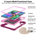 Shockproof Pancerne Mocne Etui z Uchwytem do Lenovo Tab M11 bordowe-różowe