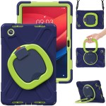 X-Shape Pancerne Mocne Etui z Uchwytem do Lenovo Tab M11 granatowo-zielone