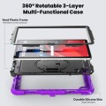 Pancerne Mocne Etui z Osłoną Ekranu do Lenovo Tab M11 fioletowe