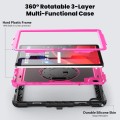 Pancerne Mocne Etui z Osłoną Ekranu do Lenovo Tab M11 różowo-czarne