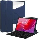 Granatowe Obrotowe Etui Bezprzewodowa Klawiatura do Lenovo Tab M11