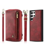 POLA Etui Portfel Pokrowiec do Samsung Galaxy S22 Ultra czerwony