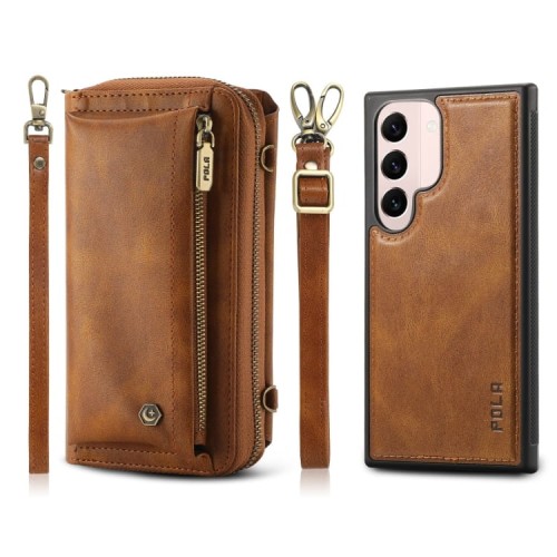 POLA Etui Portfel Pokrowiec do Samsung Galaxy S22+ 5G brązowy