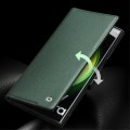 QIALINO Eleganckie Skórzane Matowe Etui do Samsung Galaxy S23 zielone