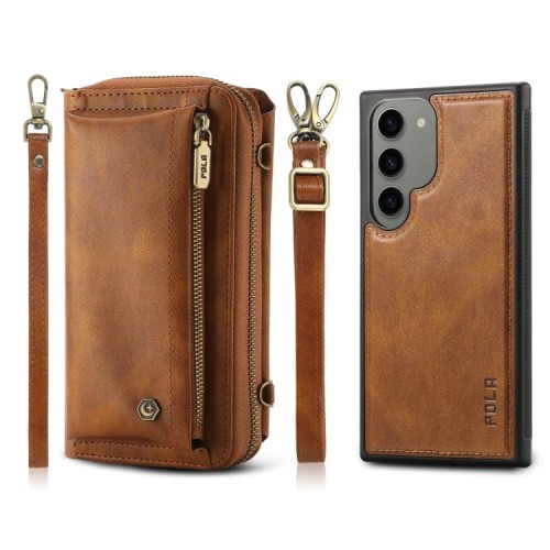 POLA Etui Portfel Pokrowiec do Samsung Galaxy S23 5G brązowy