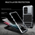 R-JUST Pancerne Metalowe Etui do Samsung Galaxy S23 Ultra 5G srebrne