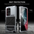 R-JUST Pancerne Metalowe Etui do Samsung Galaxy S23 Ultra 5G srebrne
