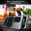 R-JUST Pancerne Metalowe Etui do Samsung Galaxy S23 Ultra 5G srebrne