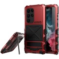 R-JUST Pancerne Metalowe Etui do Samsung Galaxy S23 Ultra 5G czerwone