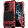 R-JUST Pancerne Metalowe Etui do Samsung Galaxy S23 Ultra 5G czerwone