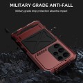 R-JUST Pancerne Metalowe Etui do Samsung Galaxy S23 Ultra 5G czerwone