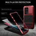 R-JUST Pancerne Metalowe Etui do Samsung Galaxy S23 Ultra 5G czerwone