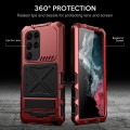 R-JUST Pancerne Metalowe Etui do Samsung Galaxy S23 Ultra 5G czerwone