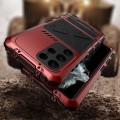 R-JUST Pancerne Metalowe Etui do Samsung Galaxy S23 Ultra 5G czerwone