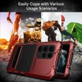 R-JUST Pancerne Metalowe Etui do Samsung Galaxy S23 Ultra 5G czerwone