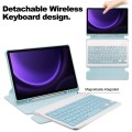 Niebieskie Obrotowe Etui Bezprzewodowa Klawiatura do Samsung Galaxy Tab S9 FE