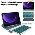 Zielone Obrotowe Etui Bezprzewodowa Klawiatura do Samsung Galaxy Tab S9 FE