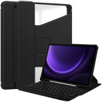 Czarne Obrotowe Etui Bezprzewodowa Klawiatura do Samsung Galaxy Tab S9 FE