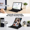 Czarne Obrotowe Etui Bezprzewodowa Klawiatura do Samsung Galaxy Tab S9 FE