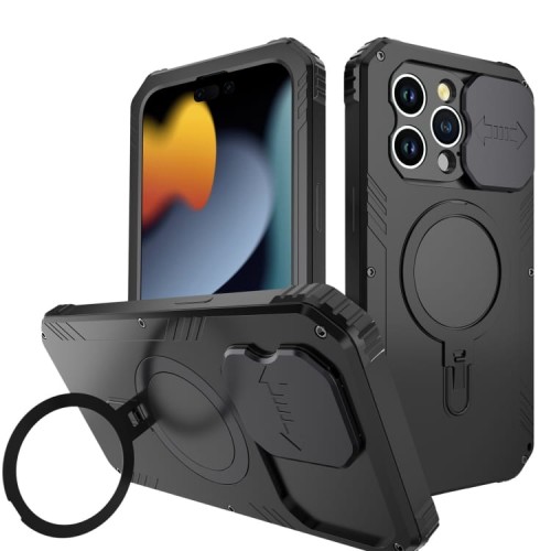 Pancerne Etui Antywstrząsowe z MagSafe do iPhone 15 Pro czarne