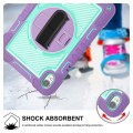 Pancerne Etui z Uchwytem i Paskiem do Huawei MatePad 11.5 2023 fioletowo-miętowe