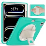 Miętowe Pancerne Etui z Uchwytem  do iPad Pro 13 2024