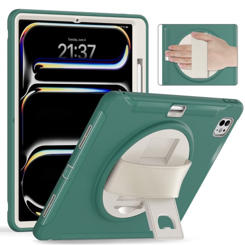Zielone Pancerne Etui z Uchwytem do iPad Pro 13 2024