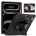 Czarne Pancerne Etui z Uchwytem i Podstawką do iPad Pro 13 2024
