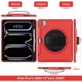Czerwone Pancerne Etui z Uchwytem i Podstawką do iPad Pro 13 2024