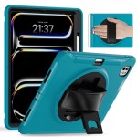 Niebieskie Pancerne Etui z Uchwytem i Podstawką do iPad Pro 13 2024