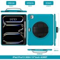 Niebieskie Pancerne Etui z Uchwytem i Podstawką do iPad Pro 13 2024