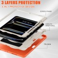 Pomarańczowe Pancerne Etui z Uchwytem i Podstawką do iPad Pro 13 2024