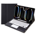 Czarne Etui Bezprzewodowa Klawiatura TouchPad do iPad Pro 13 2024