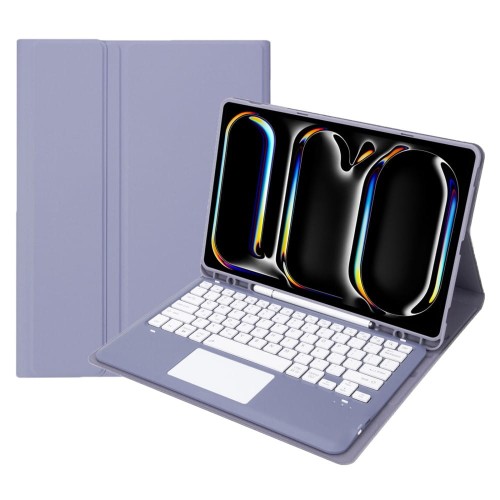Fioletowe Etui Bezprzewodowa Klawiatura TouchPad do iPad Pro 13 2024