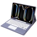 Fioletowe Etui Bezprzewodowa Klawiatura TouchPad do iPad Pro 13 2024