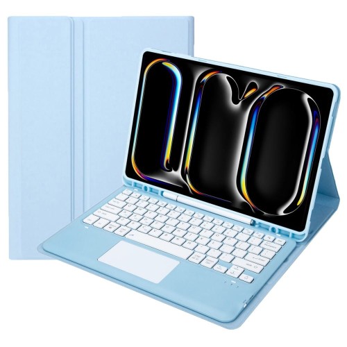 Niebieskie Etui Bezprzewodowa Klawiatura TouchPad do iPad Pro 13 2024